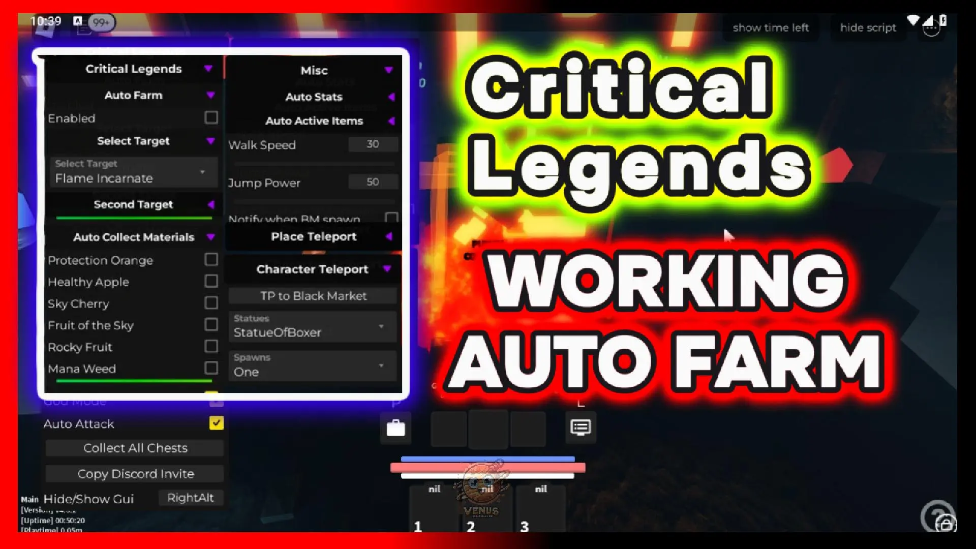 Critical Legends New Script